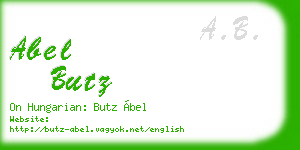 abel butz business card